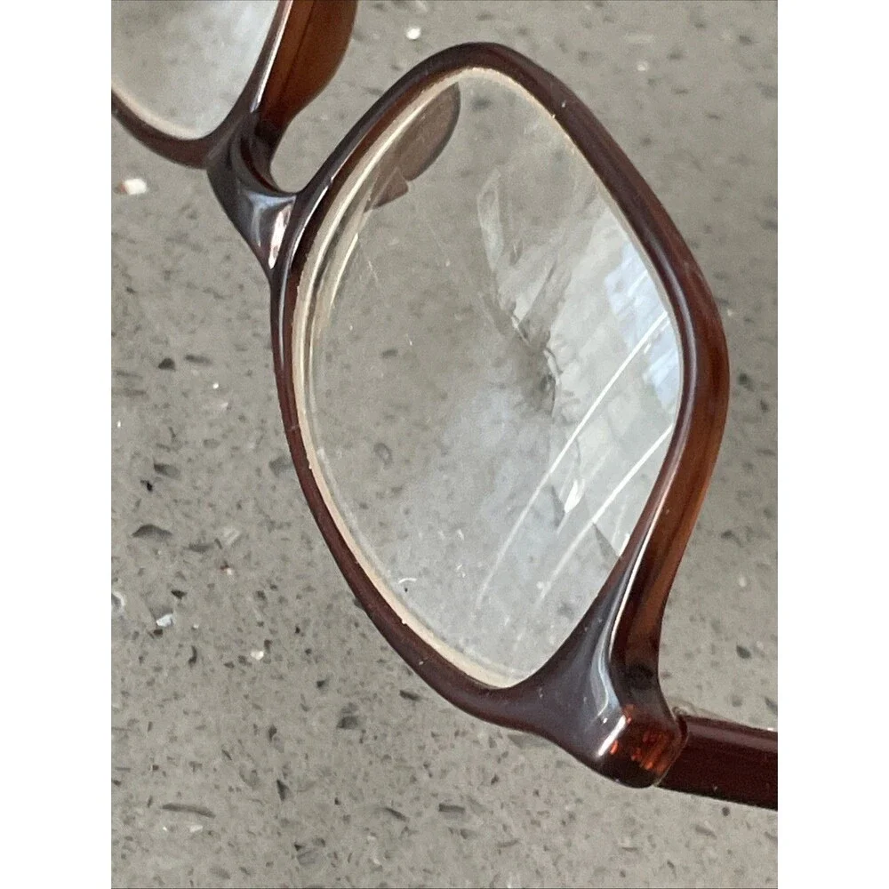 VTG ROMCO 4 1/2 - 5 3/4 Brown Unisex Square Full Rim Eyeglasses FRAMES ONLY